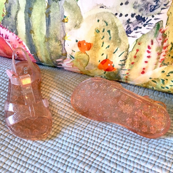 NWOT Jelly Sandals, pink with sparkles - Picture 5 of 6